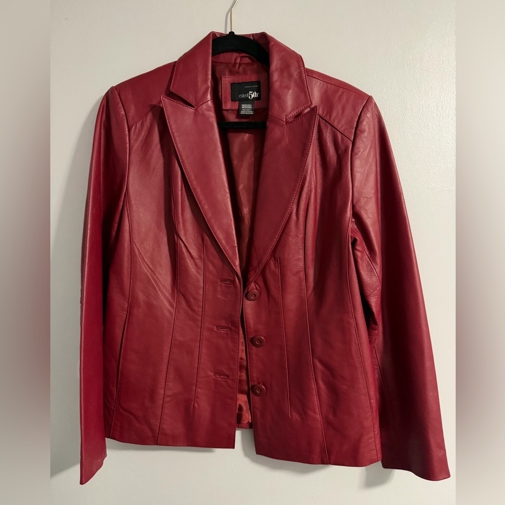 East 5th Rich Burgundy Leather Jacket